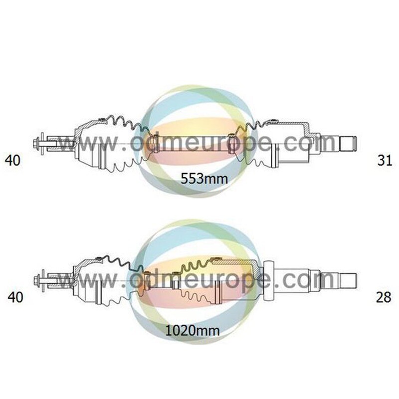 2 SEMIASSI / ALBERO MOTORE ANTERIORI SINISTRO SX + DESTRO DX CAMBIO MANUALE PER LAND ROVER FREELANDER dal 2006-
