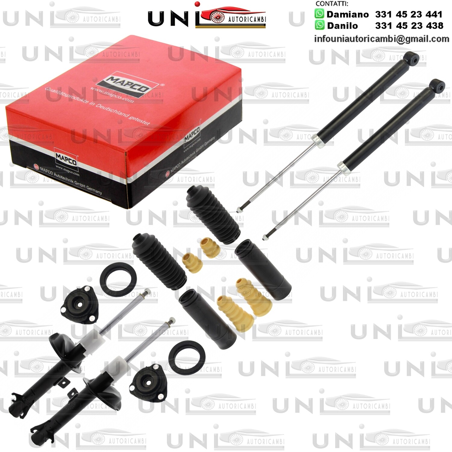 4 Ammortizzatori Rinforzati a Gas Ford Focus (DAW, DBW)​ da 10.1998 a 11.2004