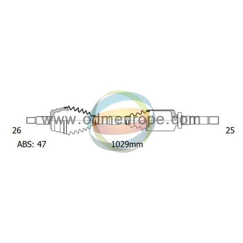 SEMIASSE ANTERIORE DESTRO Chrysler Voyager / Grand Voyager III / Grand Caravan da 1995 a 2004