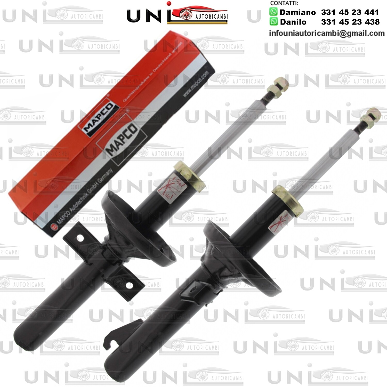 2 ​Ammortizzatori Anteriori Rinforzati a Olio FORD COURIER / FIESTA III