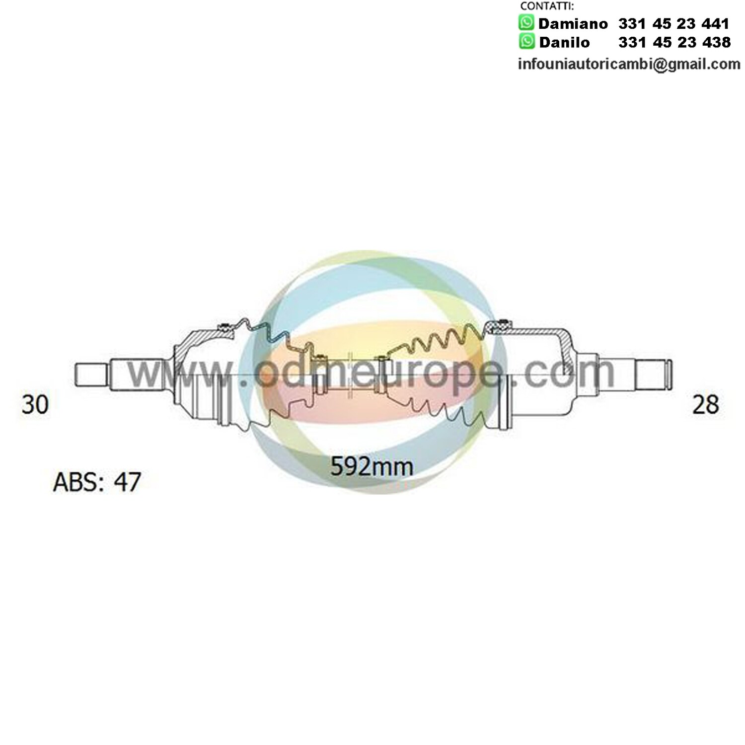 SEMIASSE/ALBERO MOTORE CAMBIO MANUALE / AUTOMATICO ANTERIORE SINISTRO Fiat Fullback da 2016 a 2020 / Mitsubishi L200 da 2005 a 2020