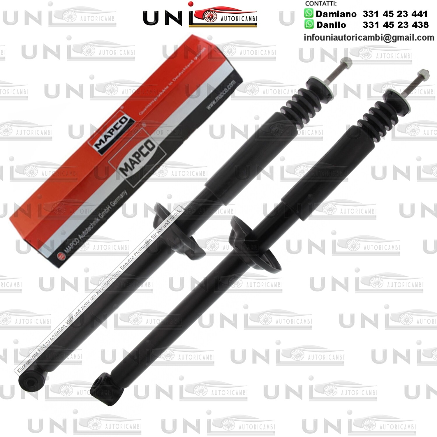 2 Ammortizzatori Posteriori Rinforzati a Gas FORD ESCORT / CLASSIC / VII / Tre volumi