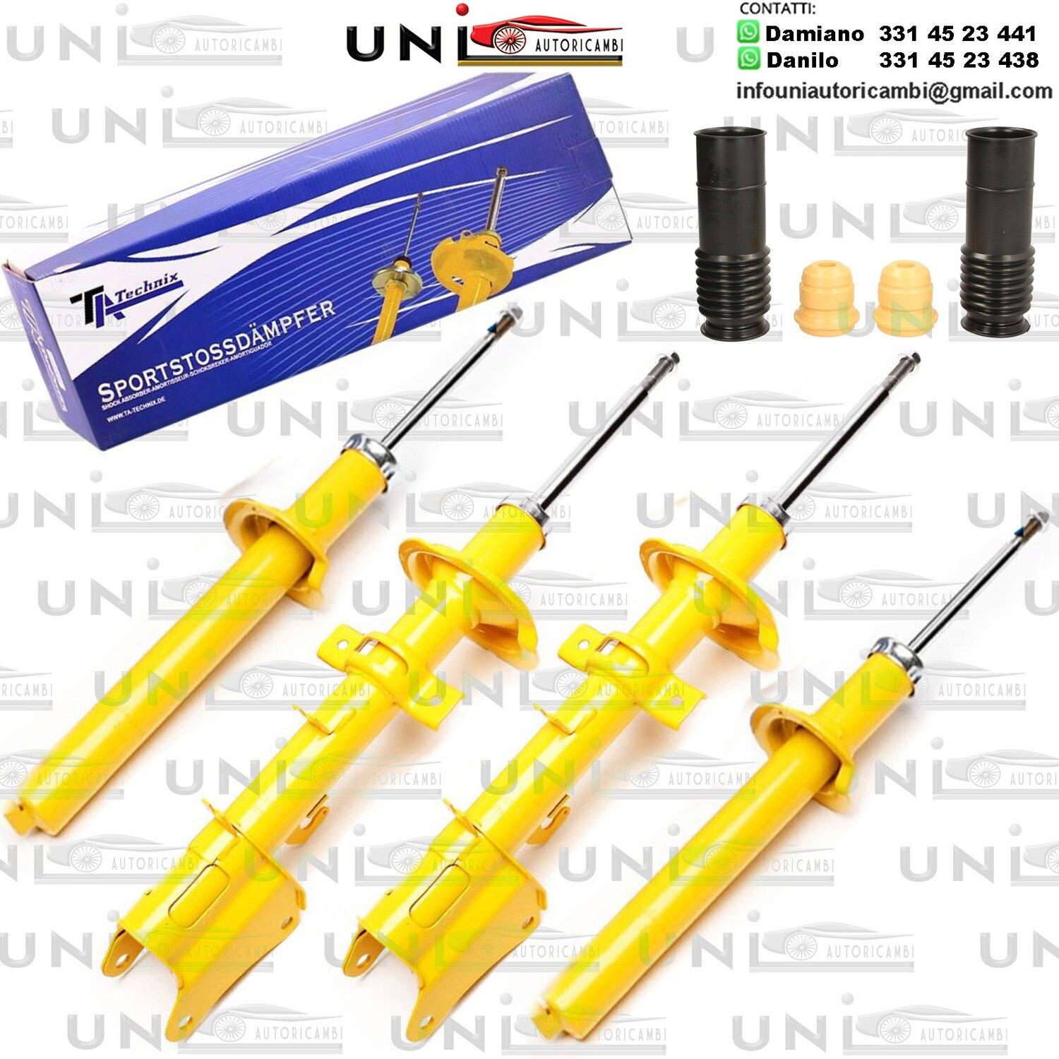 4 Ammortizzatori Sportivi a Gas Ta Technix Alfa Romeo 147 156 GT da 1997 1.9 JTD