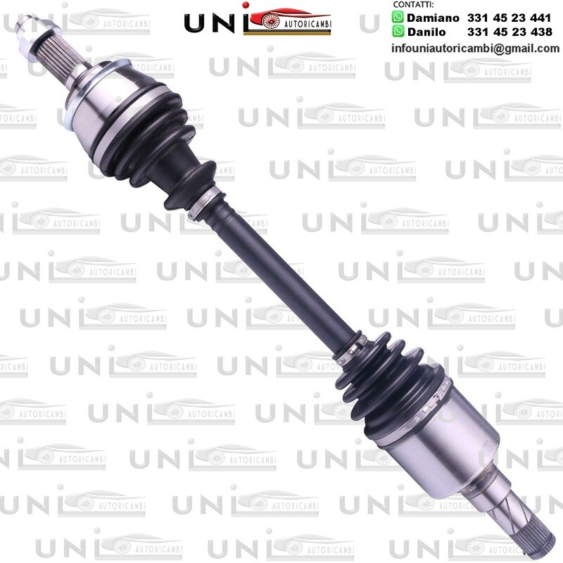 SEMIASSE/ALBERO MOTORE CAMBIO VELOCITÀ MANUALE ASSALE ANTERIORE SX PER: MINI R50,R53 ONE DAL 2001 - / COOPER R50,R53 DAL 2001- / CABRIOLET R52 ONE DAL 2004- / CABRIOLET COOPER R52 DAL 2004 -