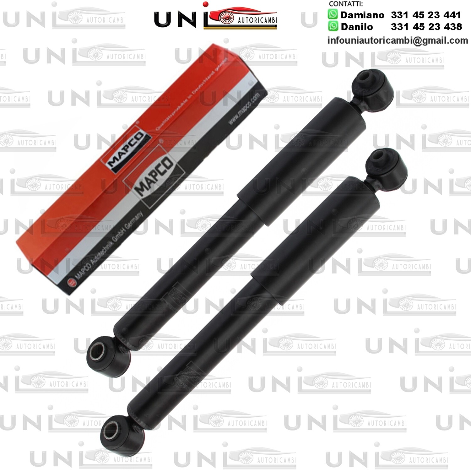 2 Ammortizzatori Posteriori a Gas Rinforzati Opel Cassone / Combo / Corsa C Furgonato, Vauxhall  Comvo Mk II