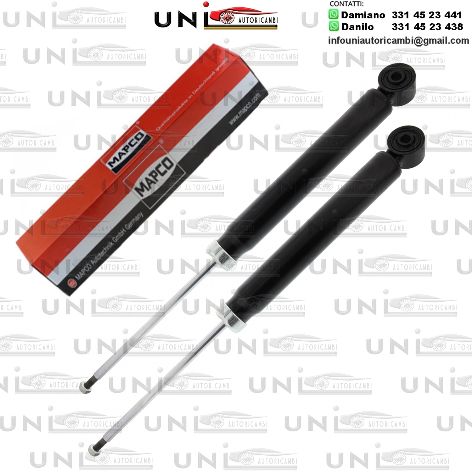 2 Ammortizzatori Posteriori a Gas Rinforzati Audi A3 / Cabriolet, Seat Altea XL, SKODA Octavia / Yeti, VW CC / Golf Plus