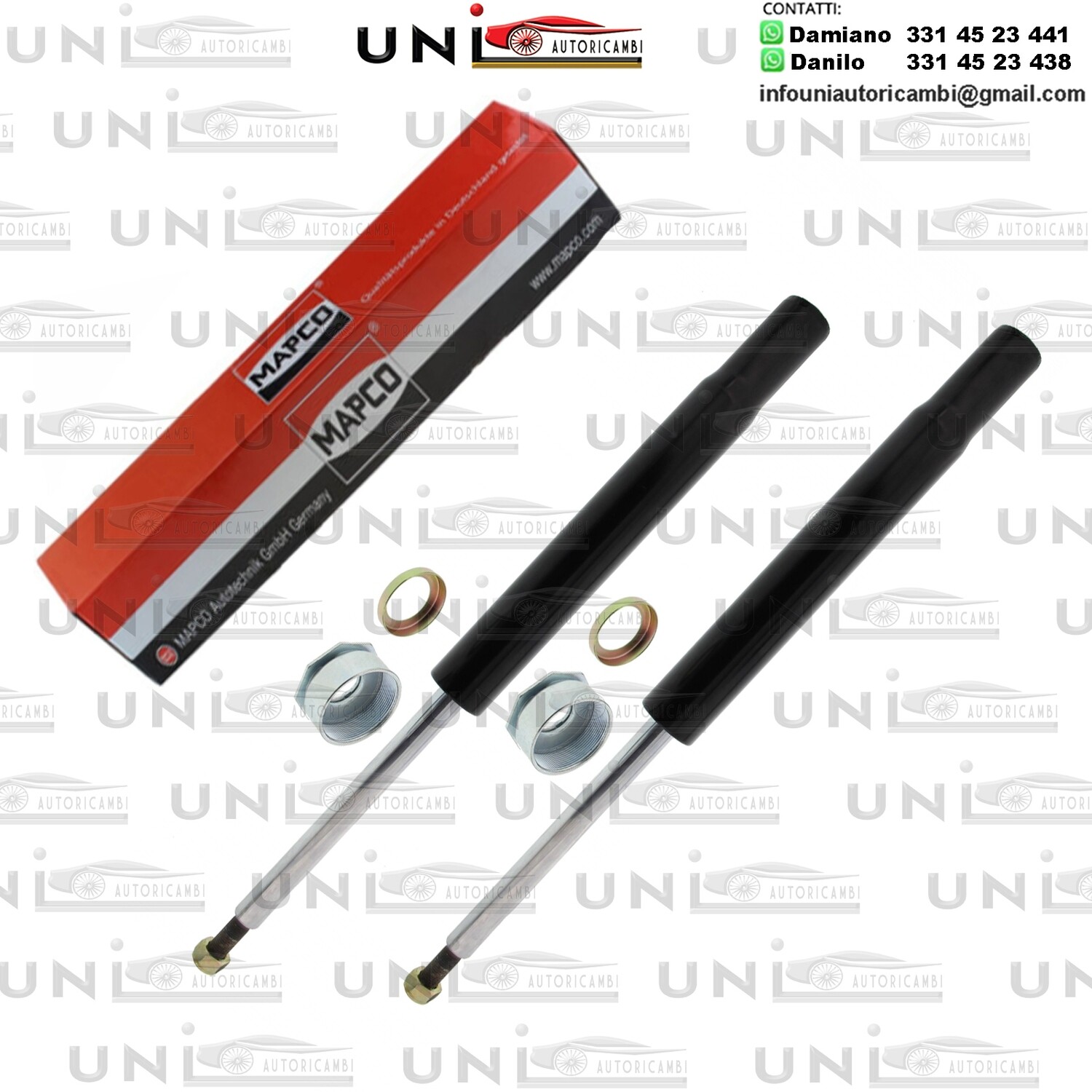 2 Ammortizzatori Posteriori a Gas Rinforzati Seat Cordoba / Ibiza / Toledo, VW Golf II, III / Jetta II / Vento