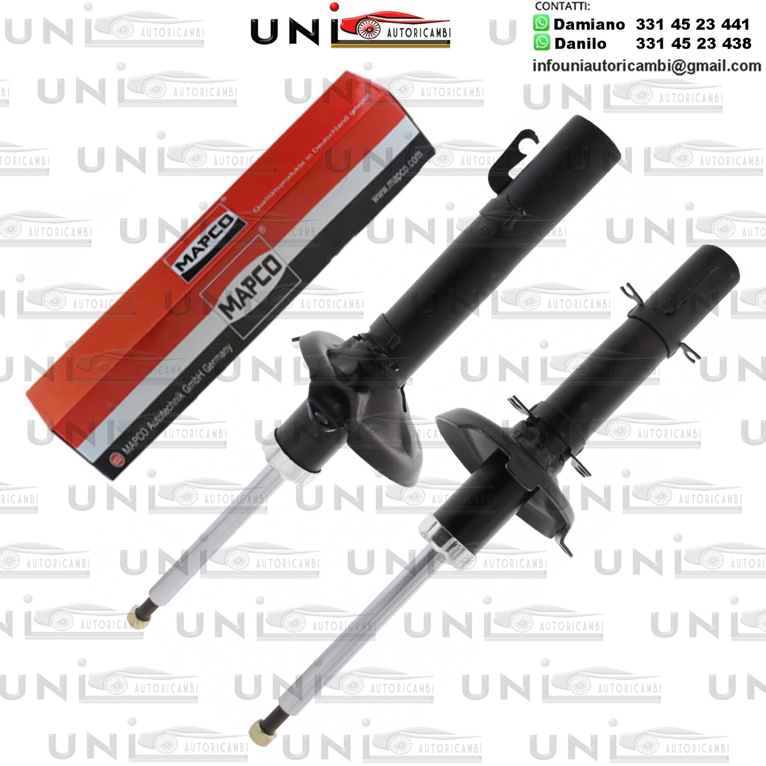 2 Ammortizzatori Anteriori a Gas Rinforzati Audi A3 / Seat Leon / TOLEDO II / Skoda Octavia I / VW Bora / Golf IV / New Beetle