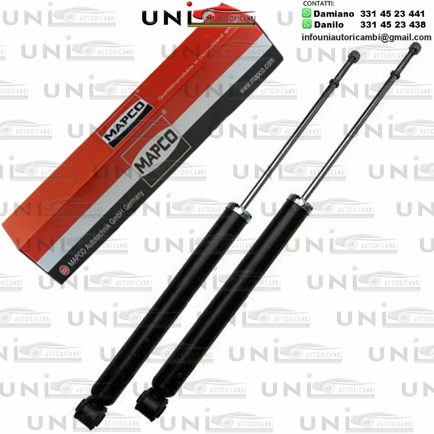 2x Ammortizzatori Posteriori Rinforzati a Gas Daihatsu Charade​ da 05.2011 a -​