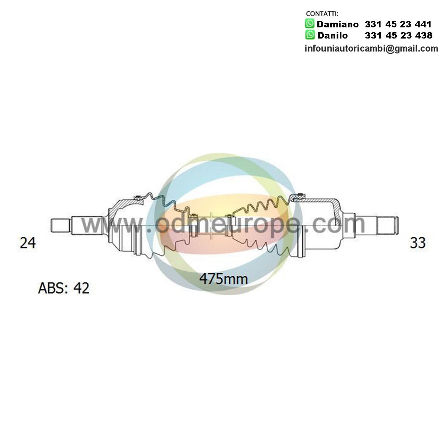 SEMIASSE/ALBERO MOTORE CAMBIO MANUALE / AUTOMATICO POSTERIORE SINISTRO Smart	Fortwo [450] da 2004 a 2007 / City da 1998 a 2004