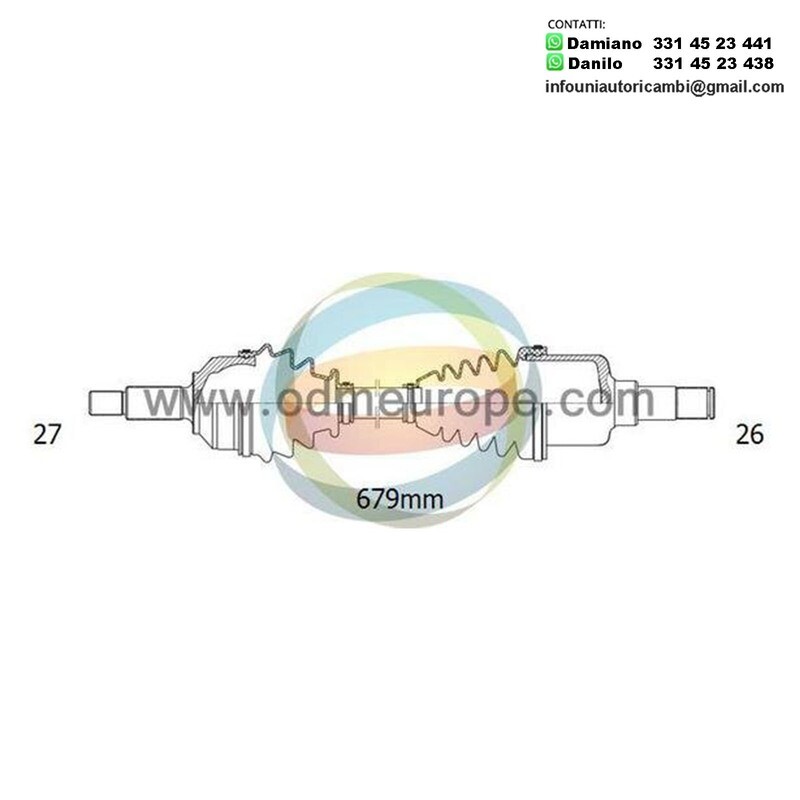 SEMIASSE/ALBERO MOTORE CAMBIO MANUALE ANTERIORE SINISTRO Mercedes Citan Panel Van [415] da 2012 a 2020