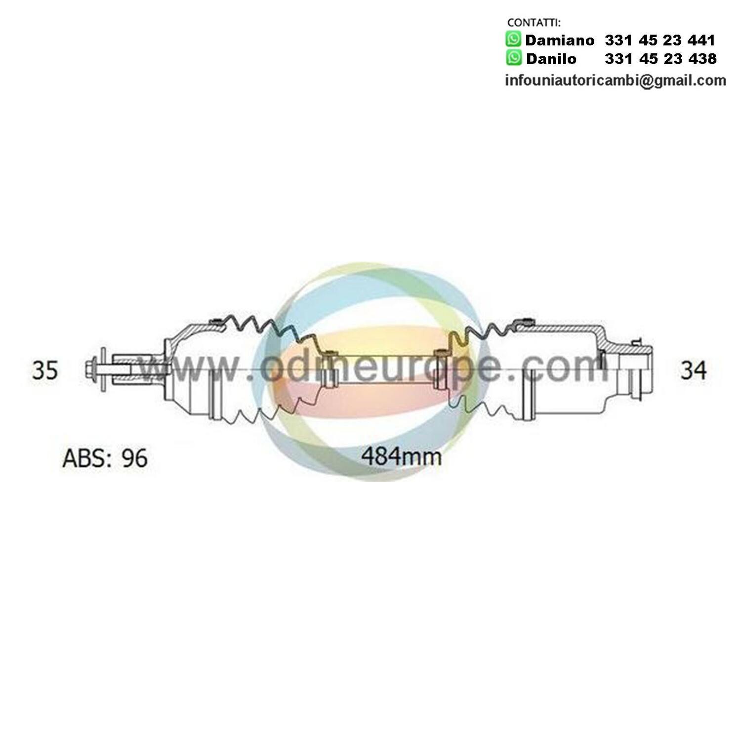SEMIASSE/ALBERO MOTORE CAMBIO MANUALE / AUTOMATICO ANTERIORE SINISTRO Mercedes C Class (W203) da 2002 a 2007