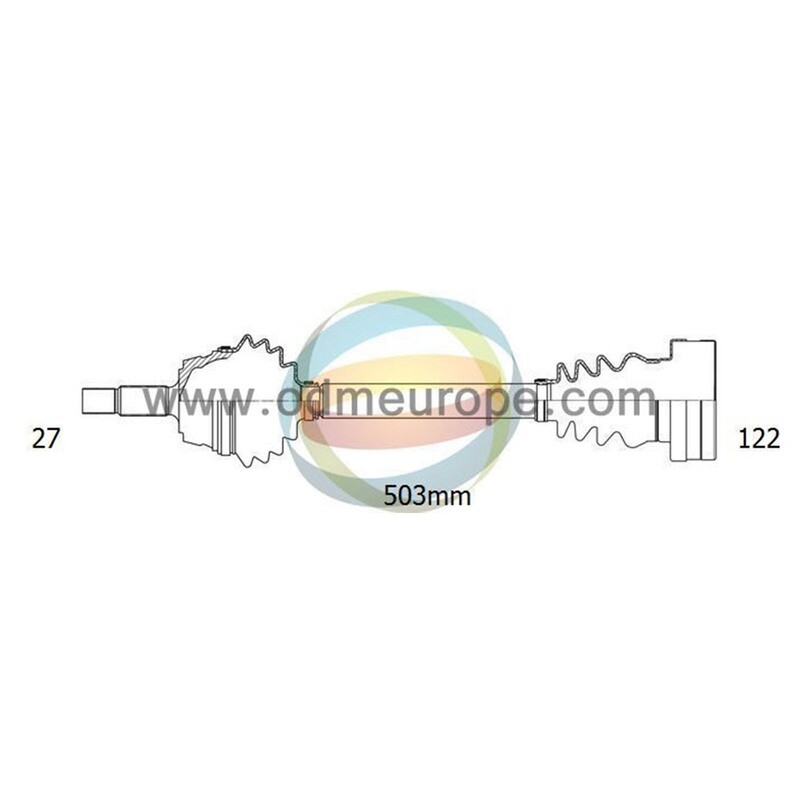 SEMIASSE/ALBERO MOTORE CAMBIO MANUALE / AUTOMATICO ANTERIORE DESTRO Mercedes V Class 200 / V Class 220 da 1999 a 2004 / Vito (W638) da 1999 a 2004