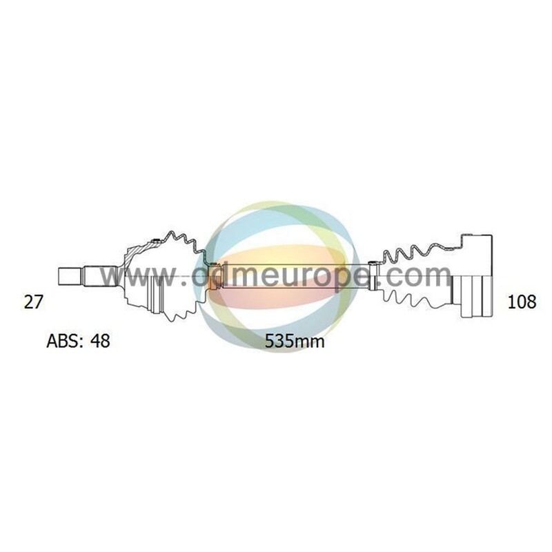 SEMIASSE/ALBERO MOTORE CAMBIO MANUALE / AUTOMATICO ANTERIORE SINISTRO / DESTRO Mercedes V Class 200 / V Class 280 da 1997 a 2004 / V Class 230 / Vito (W638) da 1996 a 2004