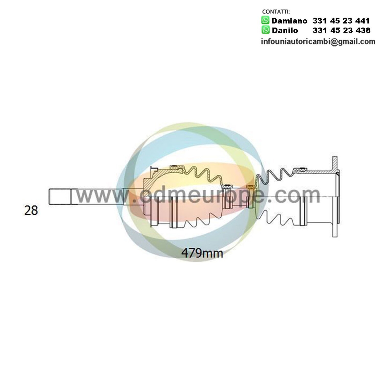 SEMIASSE/ALBERO MOTORE CAMBIO MANUALE / AUTOMATICO ANTERIORE SINISTRO / DESTRO Daewoo Korando da 1996 a 2020