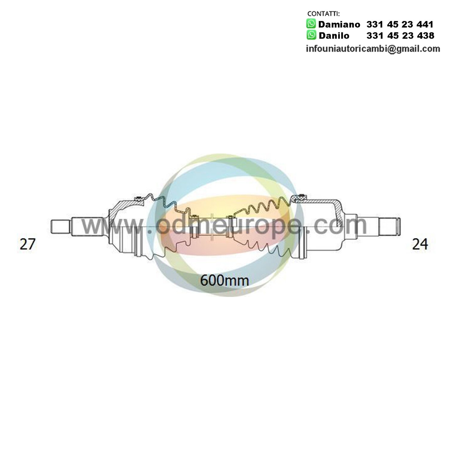 SEMIASSE/ALBERO MOTORE CAMBIO AUTOMATICO / CAMBIO VELOCITÀ MANUALE ASSALE POSTERIORE SX PER: BMW 3 E30 DAL 1987- / 3 TOURING E30 DAL 1988
