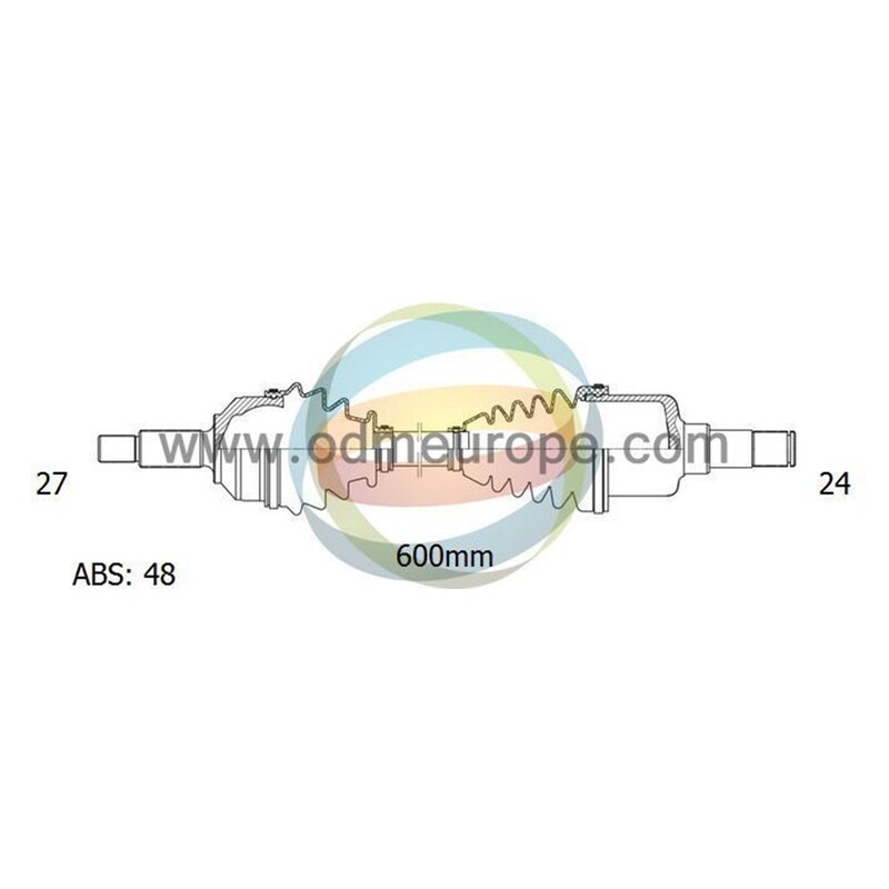 SEMIASSE/ALBERO MOTORE CAMBIO AUTOMATICO / CAMBIO VELOCITÀ MANUALE ASSALE POSTERIORE SX PER: BMW 3 E30 DAL 1986 - / 3 TOURING E30 DAL 1988-