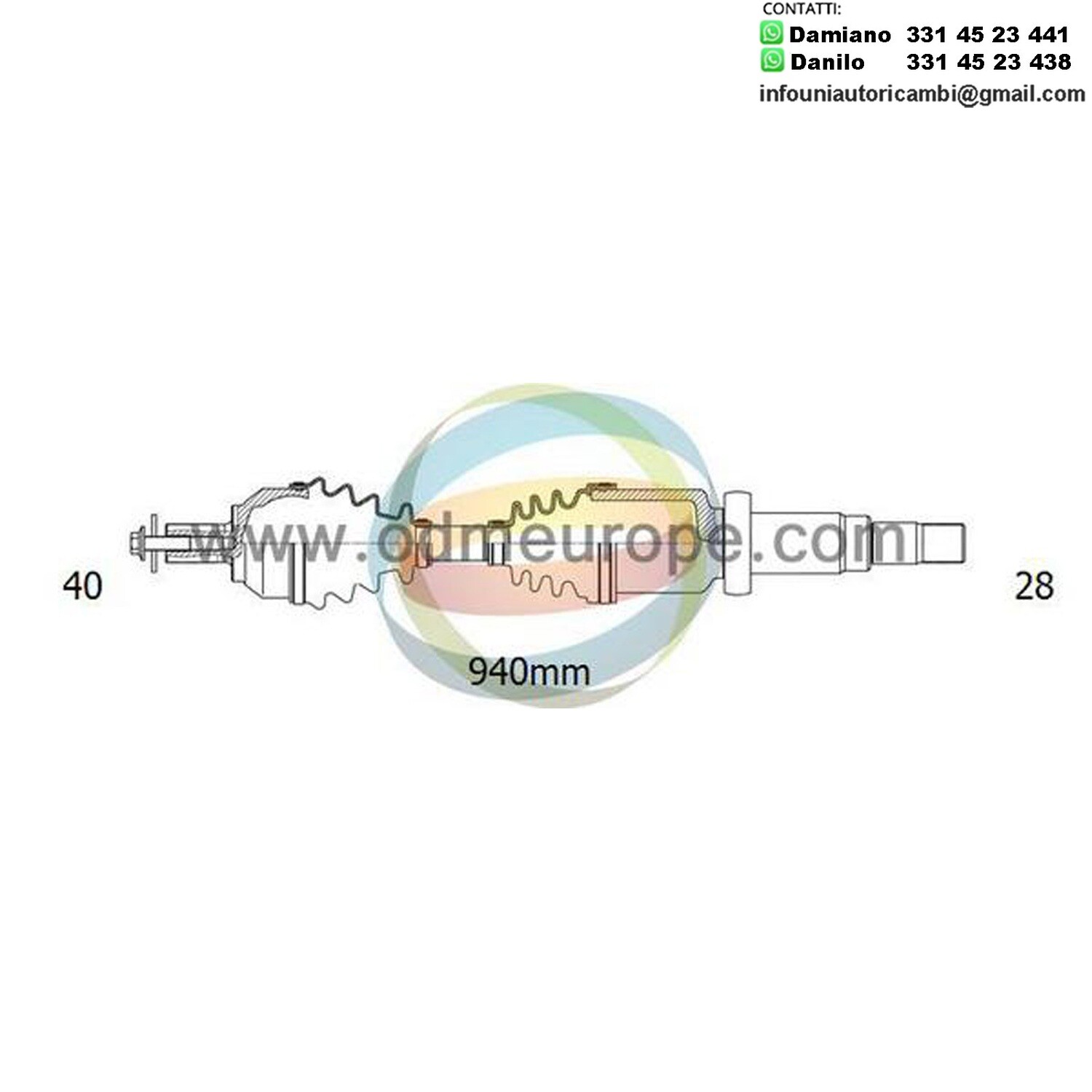 SEMIASSE/ALBERO MOTORE CAMBIO AUTOMATICO ANTERIORE DESTRO Ford Galaxy / S-Max / Mondeo Mk4 da  2007 a 2015