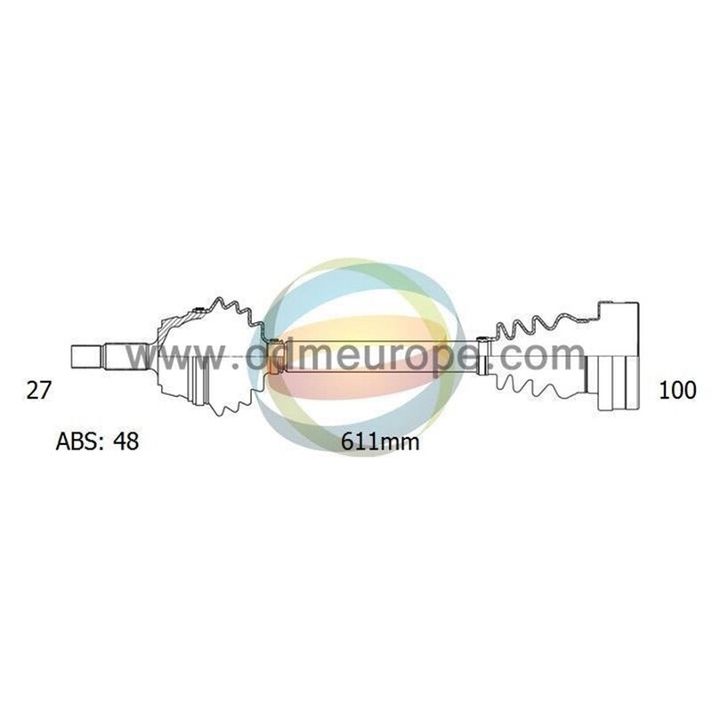 SEMIASSE/ALBERO MOTORE CAMBIO VELOCITÀ MANUALE ASSALE POSTERIORE SX PER: BMW 1 E81 DA 2006- / BMW 1 E87 DA 2003- / BMW 3 E90 DA 2005-