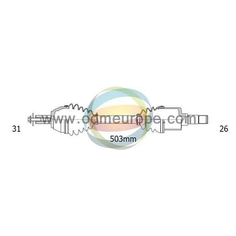 SEMIASSE/ALBERO MOTORE CAMBIO AUTOMATICO ASSALE ANTERIORE SX PER: MINI F55 DAL 2013- / MINI F56 DAL 2013- / MINI Cabriolet F57 DAL 2014-