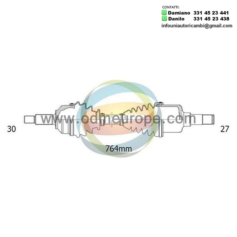SEMIASSE/ALBERO MOTORE CAMBIO VELOCITÀ MANUALE/CAMBIO VELOCITÀ AUTOMATICO ASSALE POSTERIORE SX PER: BMW 5 F10 DAL 2009- / BMW 5 Touring F11 DAL 2009-