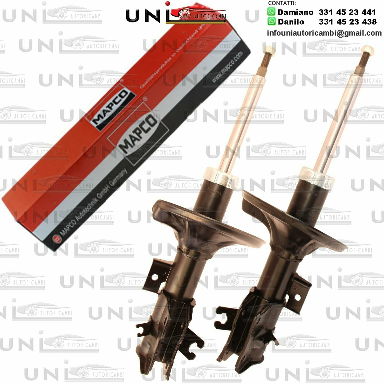 2x Ammortizzatori Anteriori Rinforzati a Gas Mitsubishi Carisma​ (DA)​ da 07.1995​ a 06.2006​