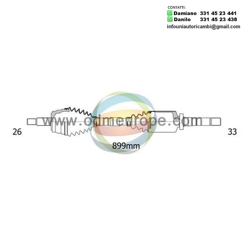 SEMIASSE/ALBERO MOTORE CAMBIO VELOCITÀ MANUALE ASSALE ANTERIORE DX PER: MINI MINI R56 DAL 2005-/ MINI CLUBMAN R55 DAL 2006-/ MINI Cabriolet R57 DAL 2007-