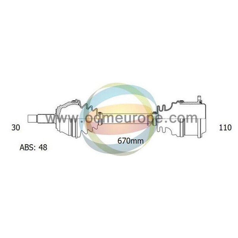 SEMIASSE/ALBERO MOTORE CAMBIO VELOCITÀ MANUALE/CAMBIO VELOCITÀ AUTOMATICO ASSALE POSTERIORE DX PER: BMW 3 E46 DA 1997-/ Coupé E46 DA 1998-/ Cabriolet E46 DA 2000-/ Touring E46 DA 1999-