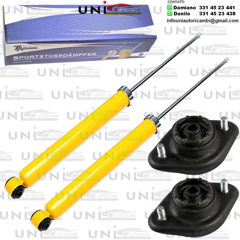 2 AMMORTIZZATORI POSTERIORI SPORTIVI + 2 SUPPORTI PER: BMW E36 BERLINA , CABRIO , TOURING dal 1992- ,, BMW E46 BERLINA , CABRIO , COMPACT , COUPE , TOURING