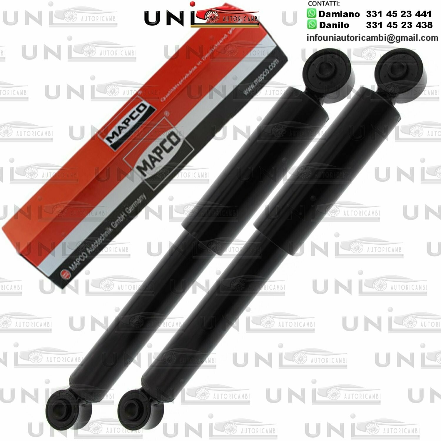 2x Ammortizzatori Posteriori Rinforzati a Gas Opel Agila (A)​ da 09.2000 a 12.2007​