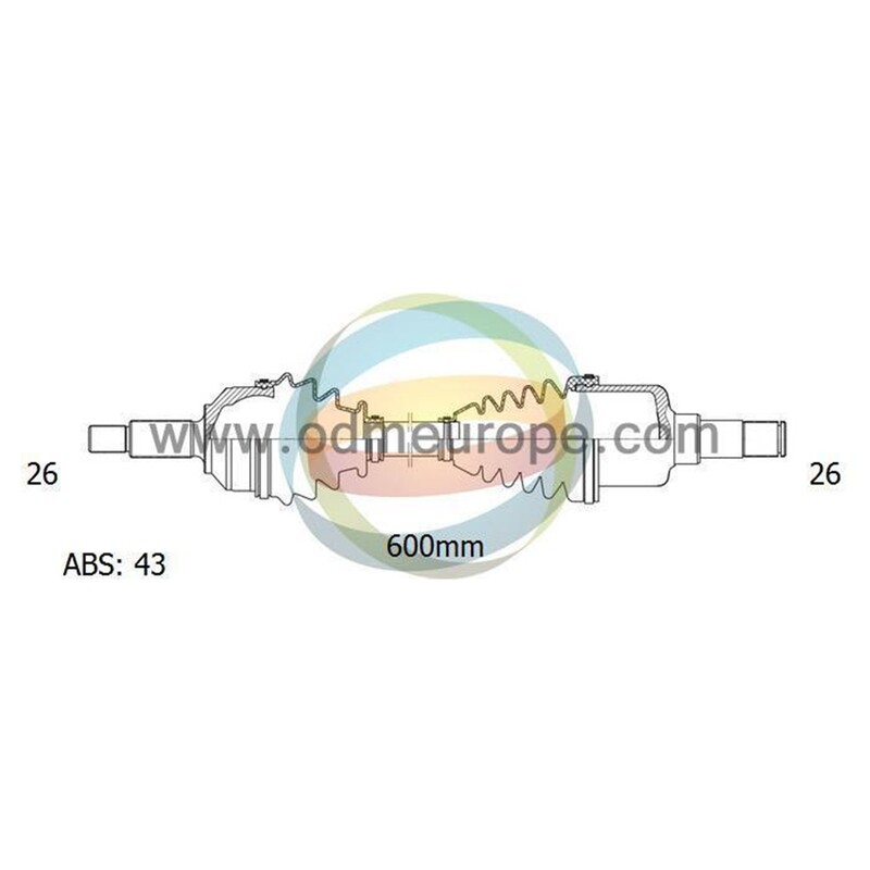 SEMIASSE/ALBERO MOTORE CAMBIO MANUALE ANTERIORE SINISTRO Volvo S40 I da 1997 a 2004 / V40 I da 1997 a 2004