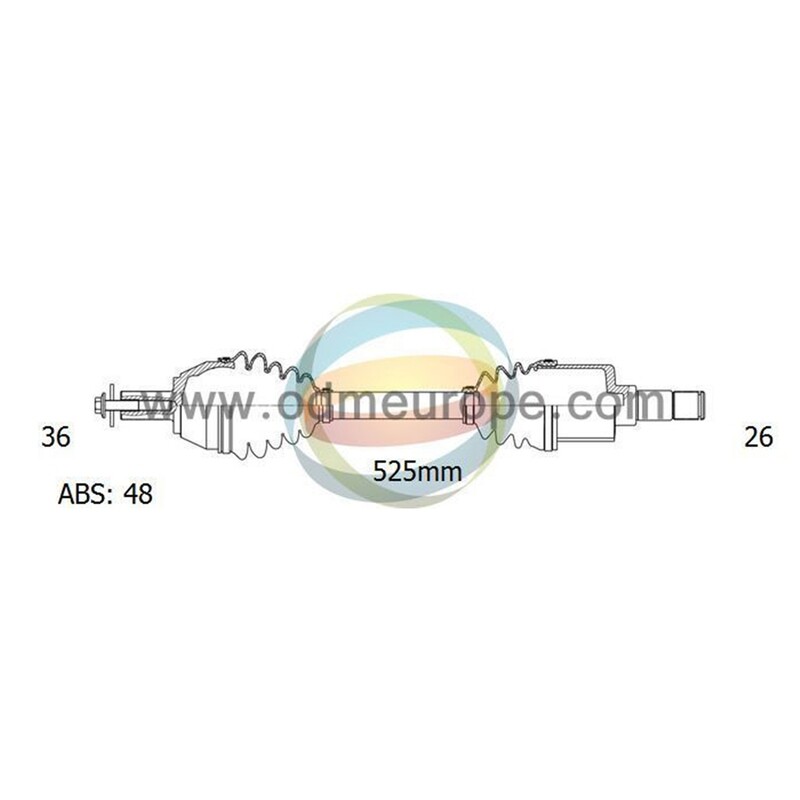 SEMIASSE/ALBERO MOTORE CAMBIO AUTOMATICO ANTERIORE SINISTRO Volvo S60 I da 2000 a 2010 / V70 II da 2001 a 2008