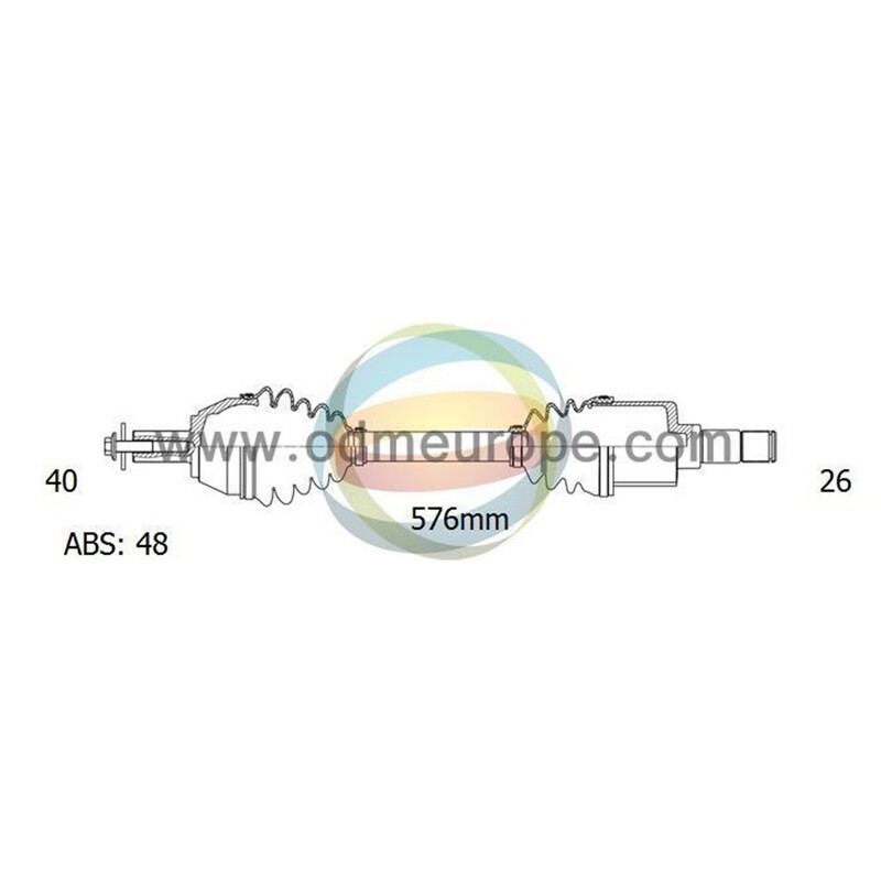 SEMIASSE/ALBERO MOTORE CAMBIO AUTOMATICO ANTERIORE SINISTRO Volvo XC90 I da 2002 a 2007