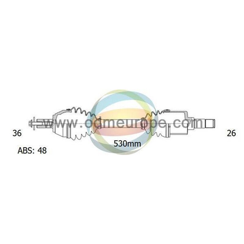 SEMIASSE/ALBERO MOTORE CAMBIO MANUALE / AUTOMATICO ANTERIORE SINISTRO Volvo C70 I [Cabriolet] da 1999 a 2006