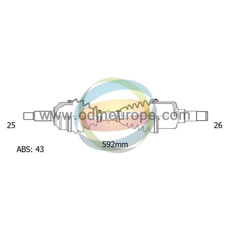 SEMIASSE/ALBERO MOTORE CAMBIO AUTOMATICO ANTERIORE SINISTRO Volvo S40 I da 1995 a 2004 / V40 I da 1995 a 2004