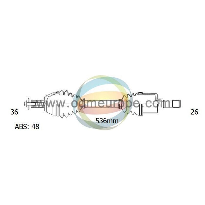 SEMIASSE/ALBERO MOTORE CAMBIO AUTOMATICO ANTERIORE SINISTRO Volvo S80 I da 1998 a 2007