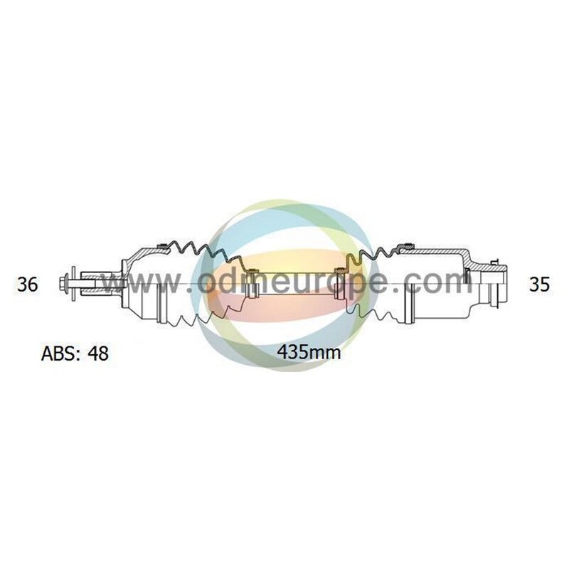 SEMIASSE/ALBERO MOTORE CAMBIO AUTOMATICO ANTERIORE SINISTRO Volvo S80 I da 1998 a 2007