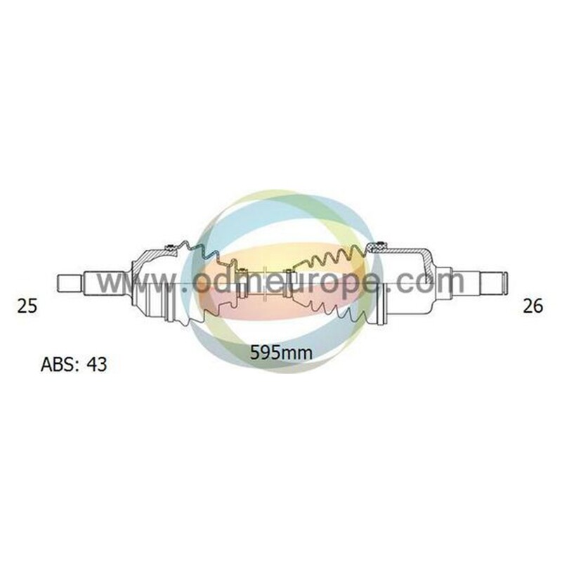 SEMIASSE/ALBERO MOTORE CAMBIO MANUALE / AUTOMATICO ANTERIORE SINISTRO Volvo S40 I da 1995 a 2004 / V40 I da 1995 a 2004