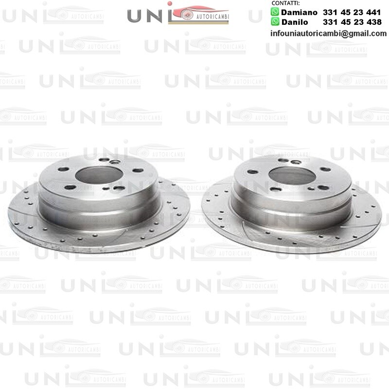 2X Dischi Sportivi Posteriori Baffati Forati Mercedes-Benz 190 / E-Klasse