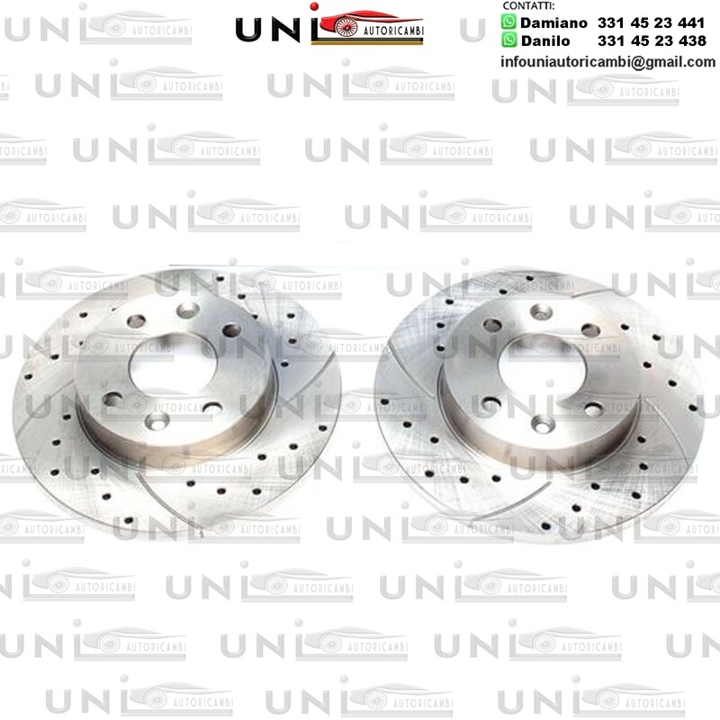 2X Dischi Sportivi Anteriori Dacia Logan / Sandero I / Renault Clio I / Logan / Megane I / Rapid / Twingo I / R9 / R11 / R21