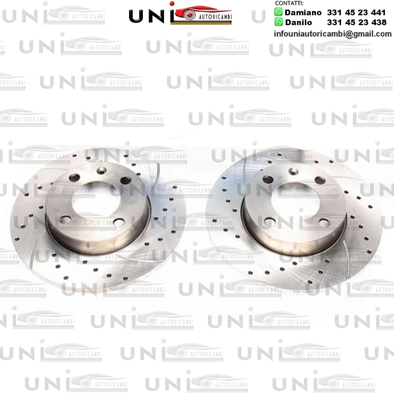 2X Dischi Sportivi Anteriori Audi 80 / Seat Cordoba / Ibiza / VW Derby / Golf / Jetta / Passat / Polo / Santana