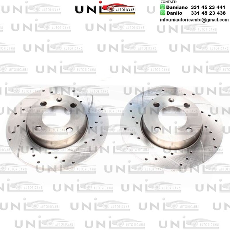 2X Dischi Sportivi Anteriori Audi 80 / Seat Cordoba / Ibiza / VW Derby / Golf / Jetta / Passat / Polo / Santana