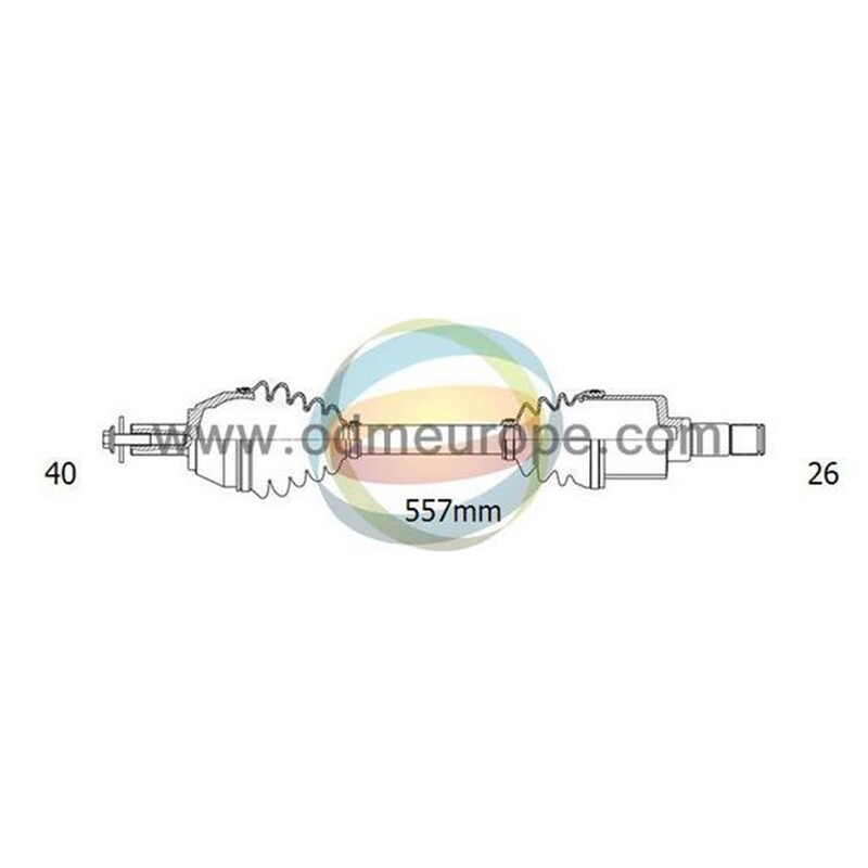 SEMIASSE/ALBERO MOTORE CAMBIO MANUALE ANTERIORE SINISTRO Ford Mondeo Mk4 da 2007 a 2015 / Volvo V60 I da 2010 a 2016 / S60 II / S80 II da 2010 a 2012
