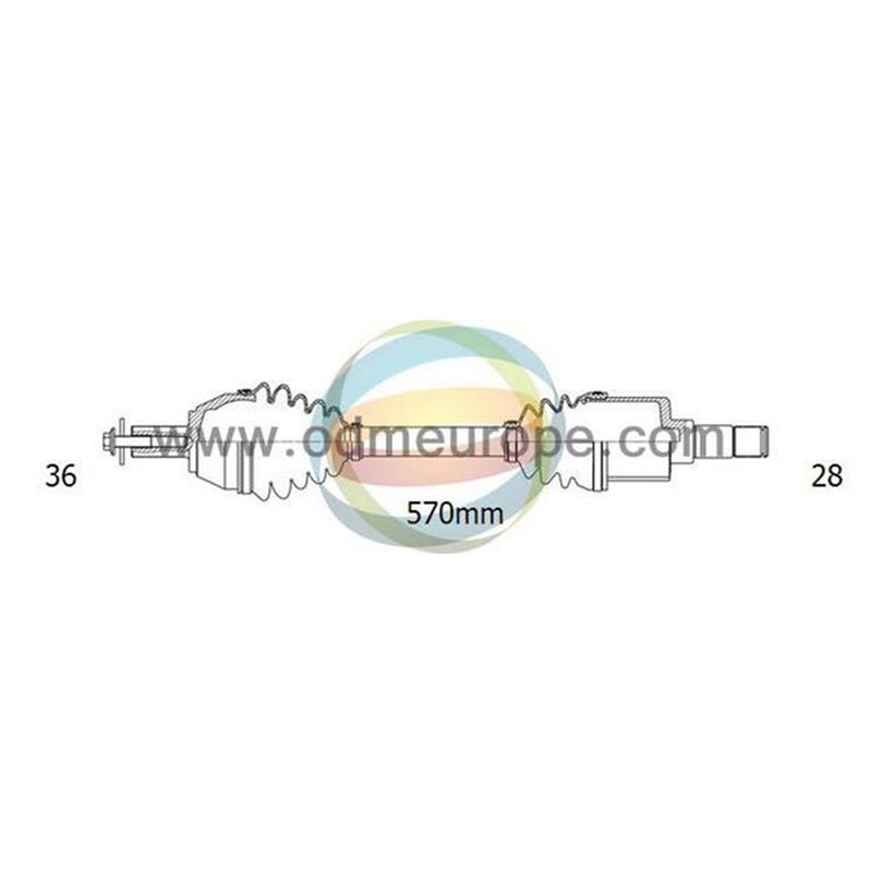 SEMIASSE/ALBERO MOTORE CAMBIO AUTOMATICO ANTERIORE SINISTRO Ford Focus C-Max da 2003 a 2007 / C-Max da 2007 a 2011 / Focus II [Cabrio] da 2006 a 2011 / Focus II / Focus II SW da 2004 a 2013 / Volvo C3