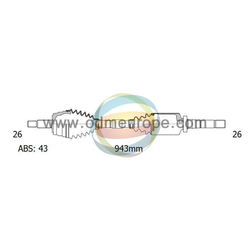 SEMIASSE/ALBERO MOTORE CAMBIO AUTOMATICO ANTERIORE DESTRO Volvo V40 I / S40 I da 1997 a 2004