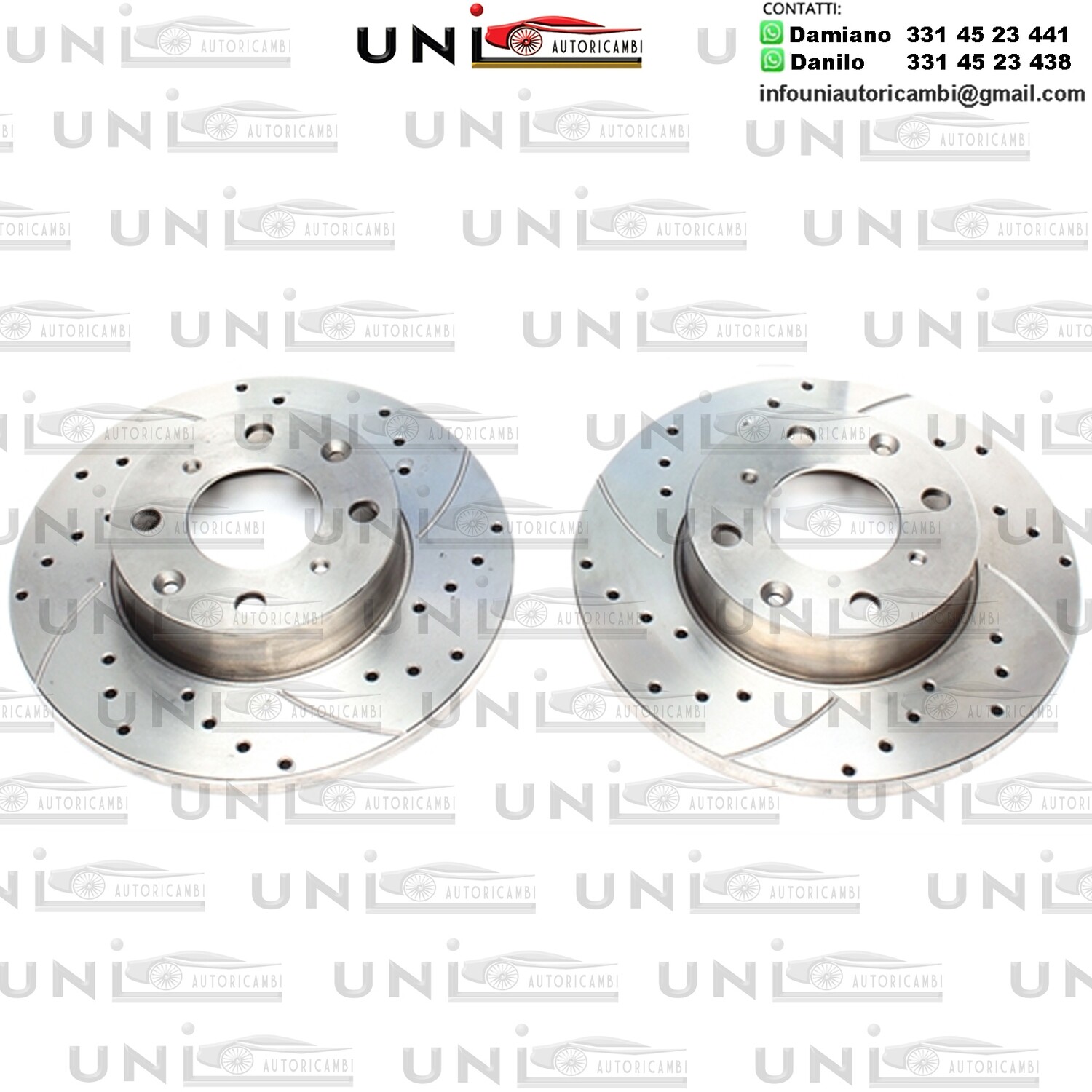 2X Dischi Sportivi Anteriori Baffati Forati Rover 200 Hatchback / 400 / Cabriolet