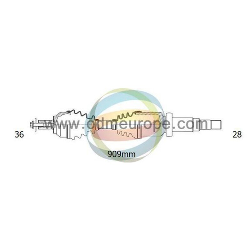 SEMIASSE/ALBERO MOTORE CAMBIO AUTOMATICO ANTERIORE DESTRO Ford Focus C-Max / C-Max/ Focus II SW da 2003 a 2013 / Volvo C30 / C70 II [Cabriolet] / V40 II da 2006 a 2020