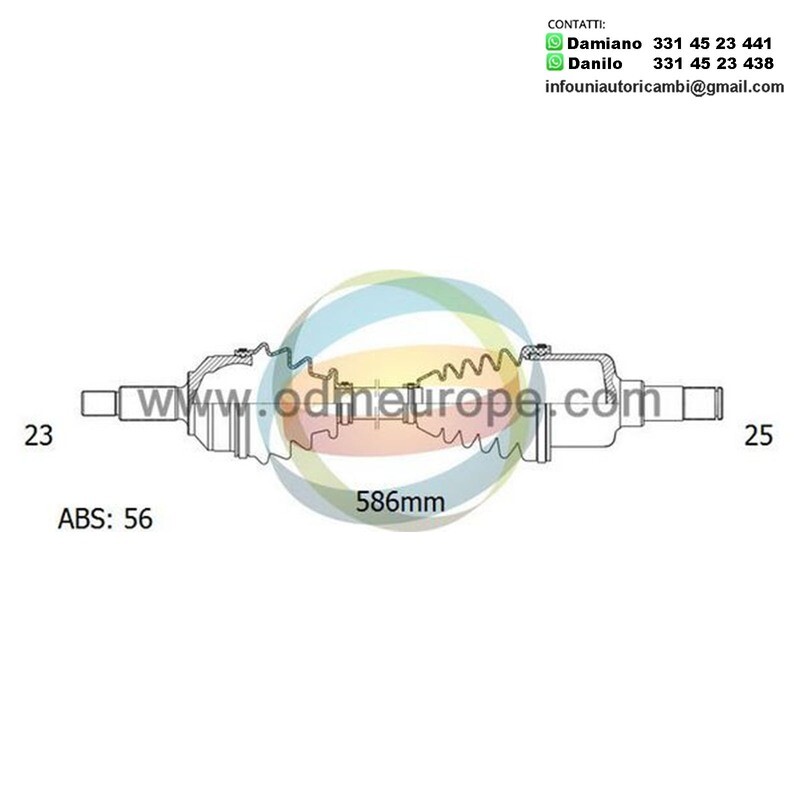 SEMIASSE ANTERIORE SINISTRO Chrysler Neon / Dodge Neon da 1994 a 2000