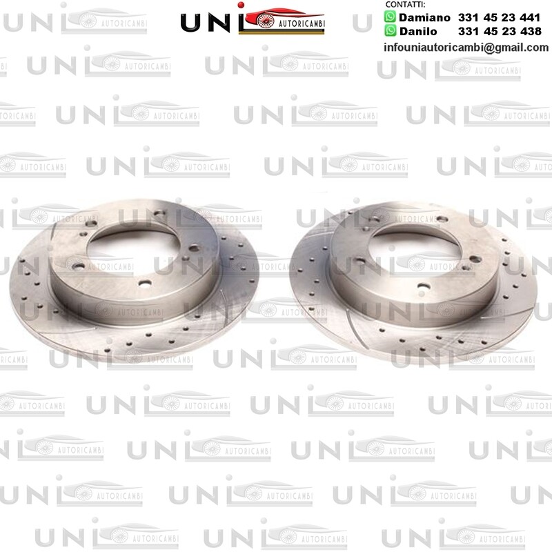2X Dischi Sportivi Anteriori Baffati Forati Suzuki Jimny / Samurai / Vitara / X-90