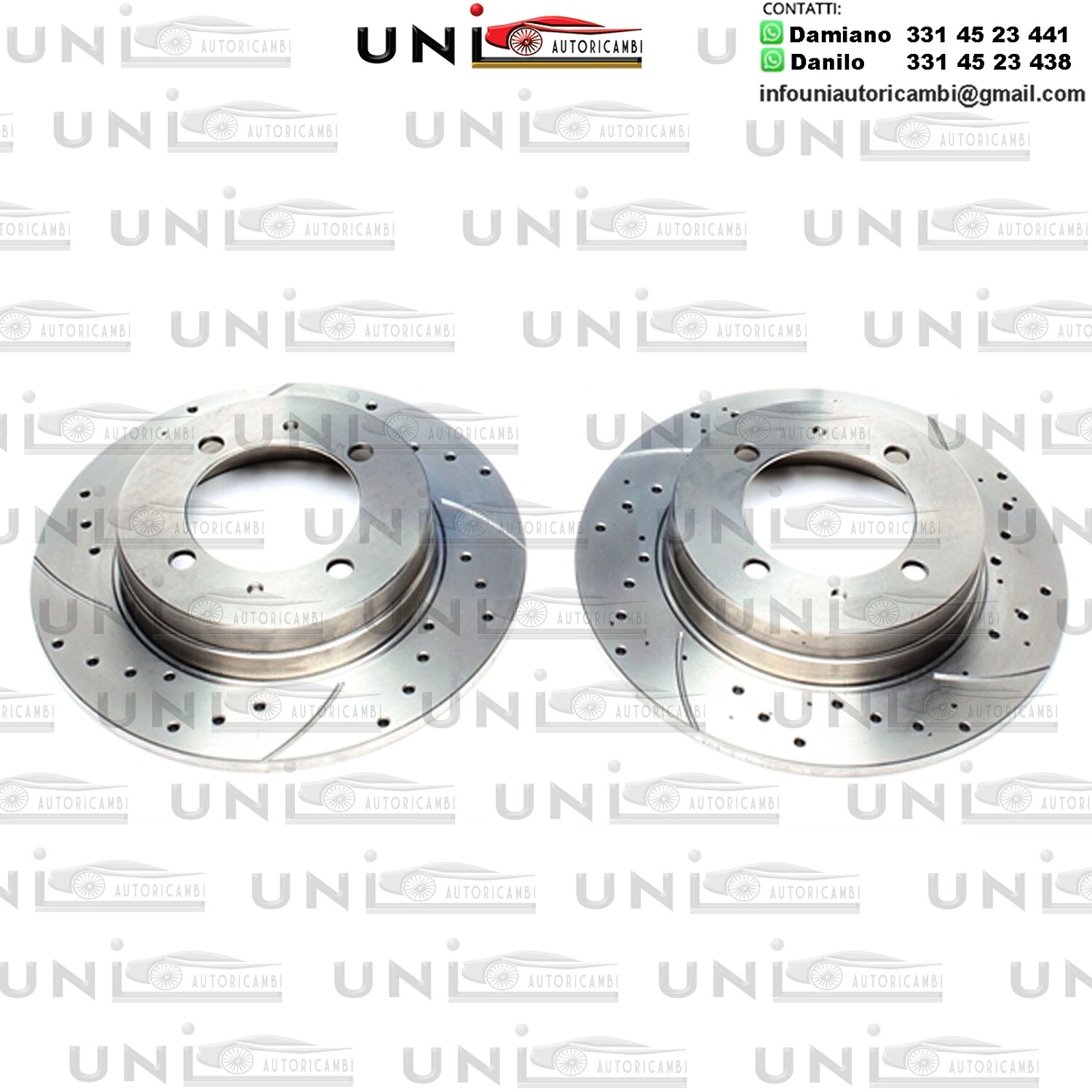 2X Dischi Sportivi Posteriori Baffati Forati Mitsubishi Colt III / Galant IV/Stufenheck / Lancer IV